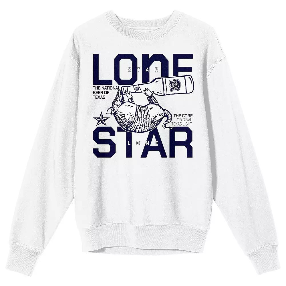 Men's Lone Star Beer Armadillo Drinking Long Sleeve Graphic Tee,  Product Image