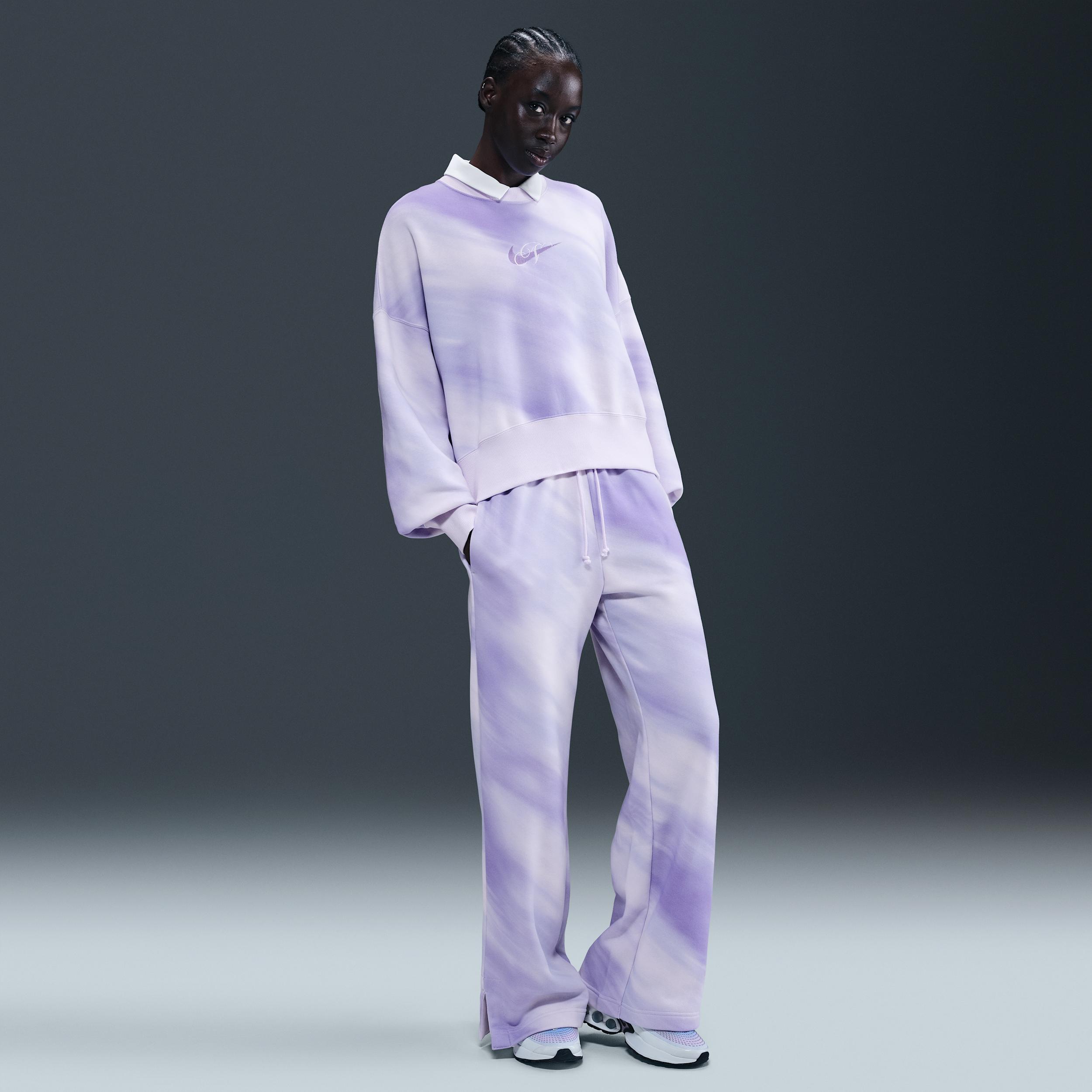 Womens Nike Sportswear Phoenix Fleece Oversized Crew-Neck Sweatshirt | IH7761-516 Product Image