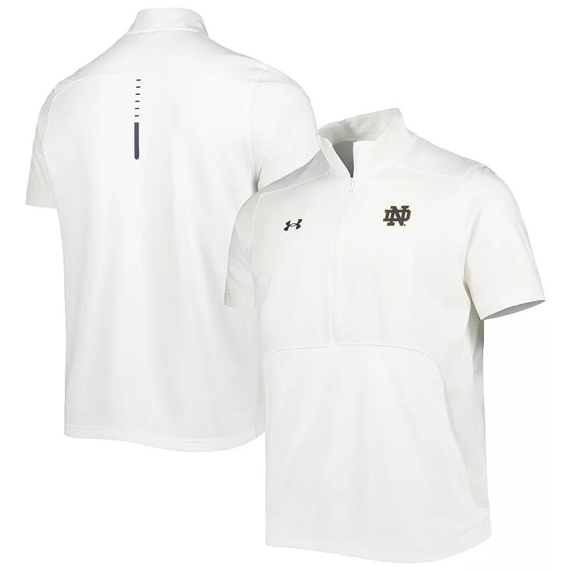 Men's Under Armour White Notre Dame Fighting Irish Motivate 2.0 Half-Zip Jacket,  Product Image