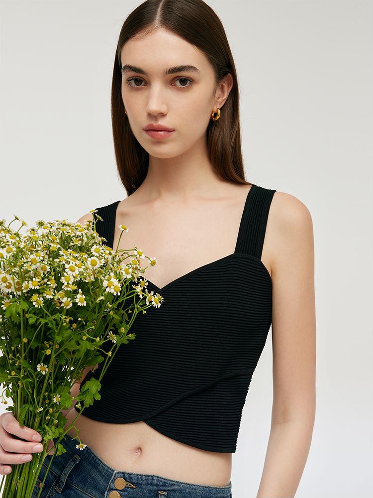 Crossover Women Knitted Tank Top Product Image