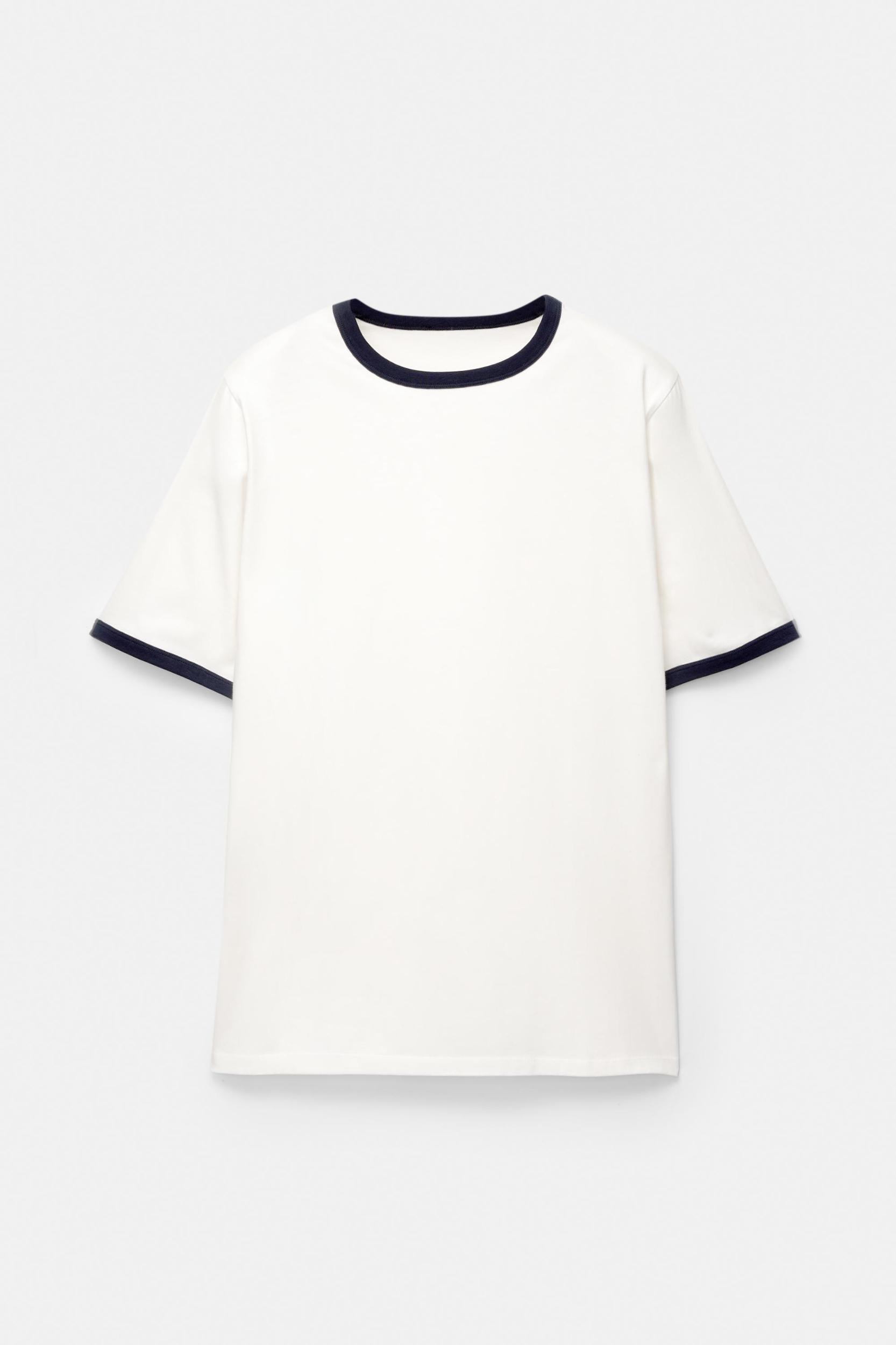 T-shirt with contrast ribbed trims Product Image