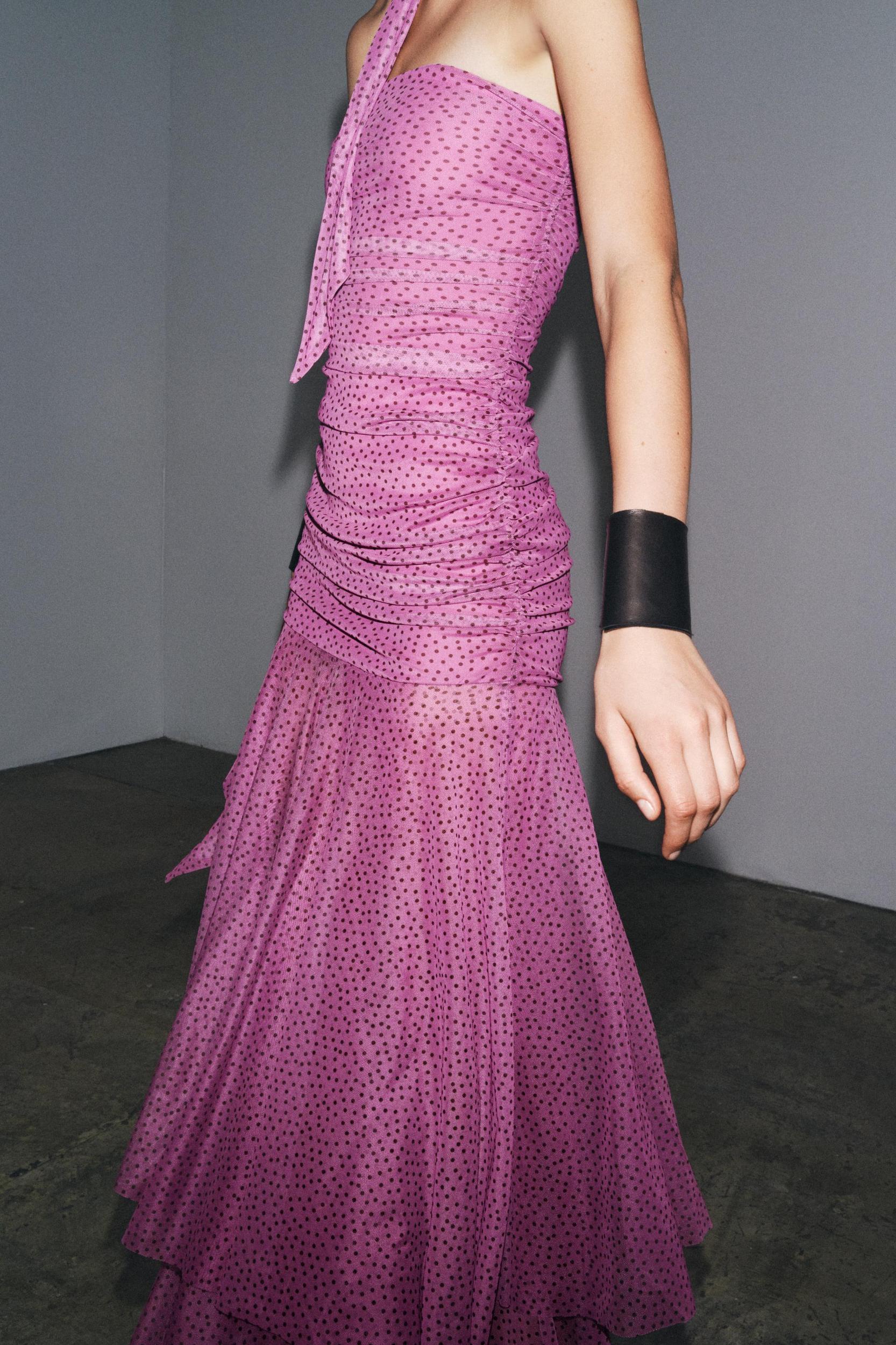 POLKA DOT SCARF DRESS Product Image