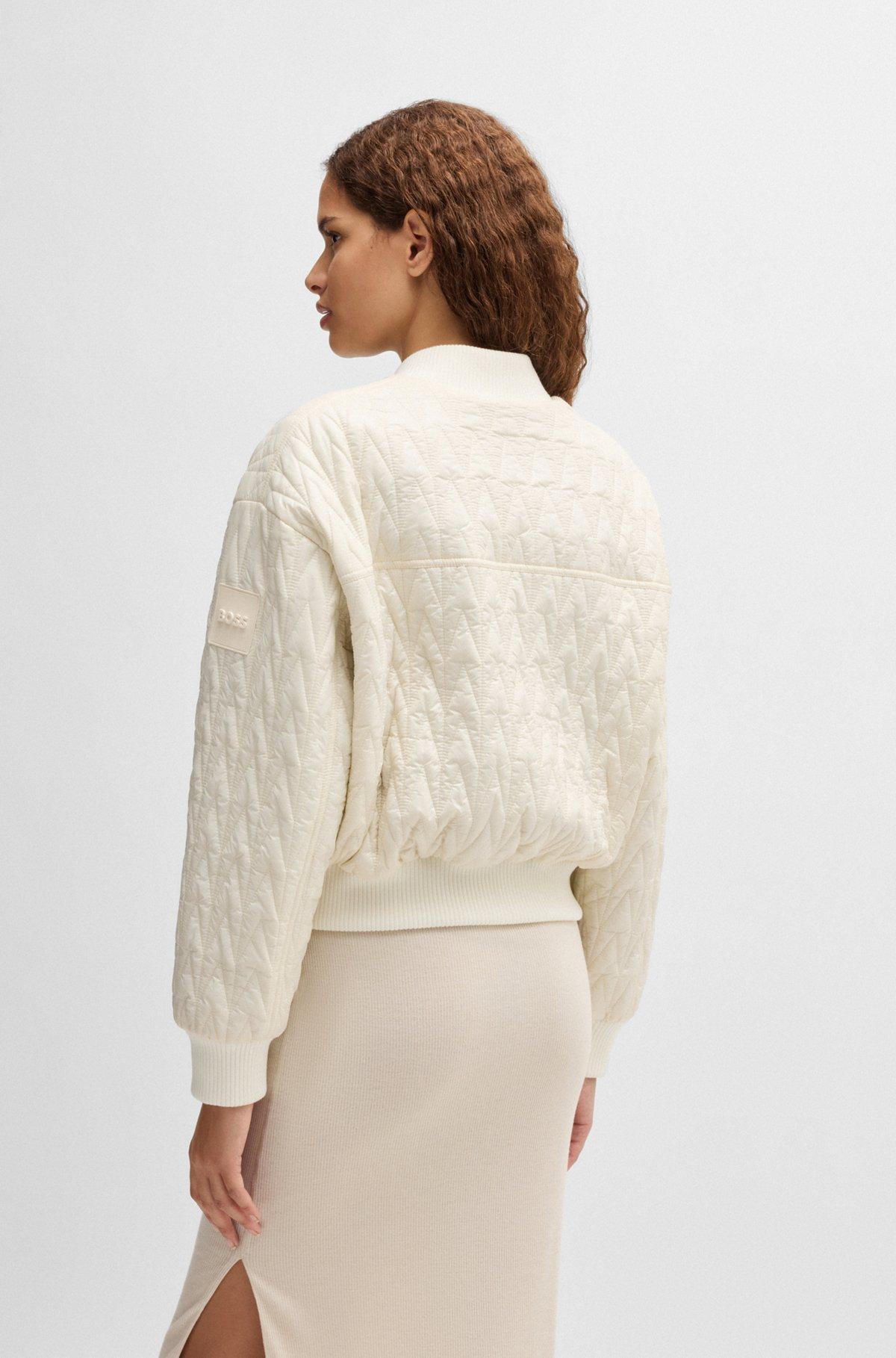 Water-repellent bomber jacket with patterned quilting Product Image