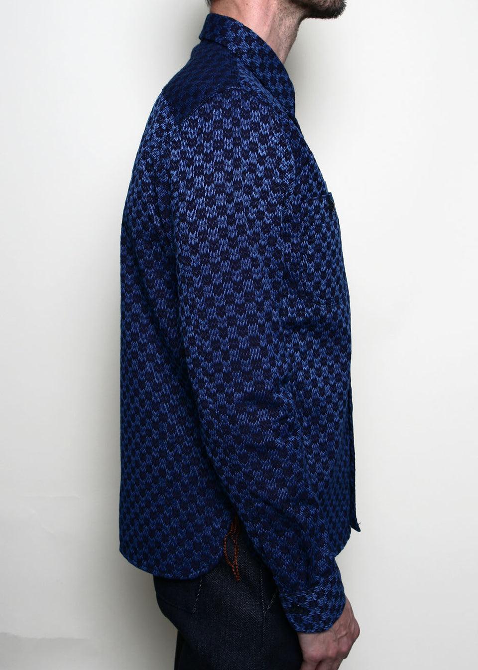 Work Shirt // Indigo Sashiko Wavy Check Product Image