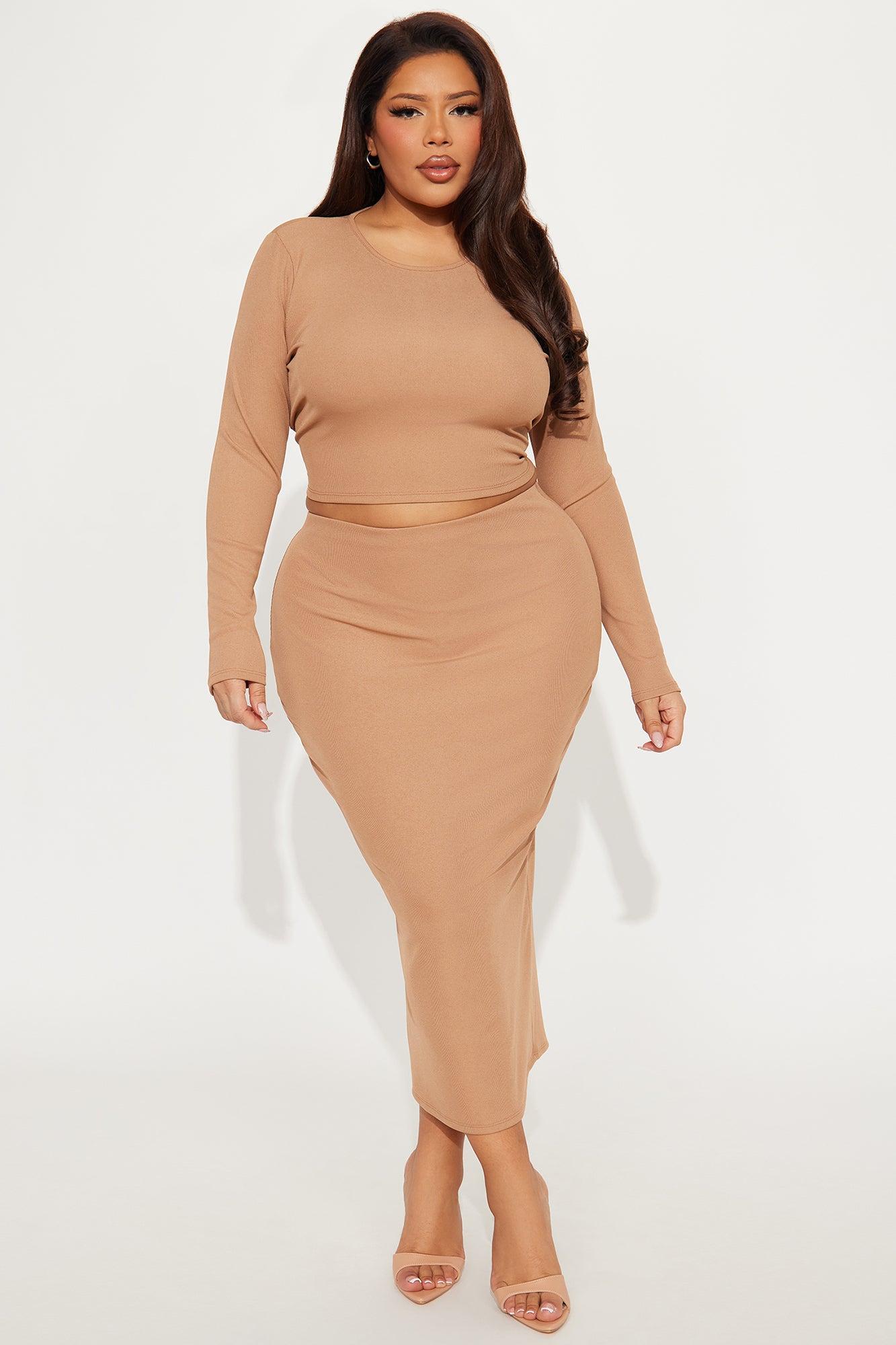 Close To You Maxi Skirt Set - Camel Product Image