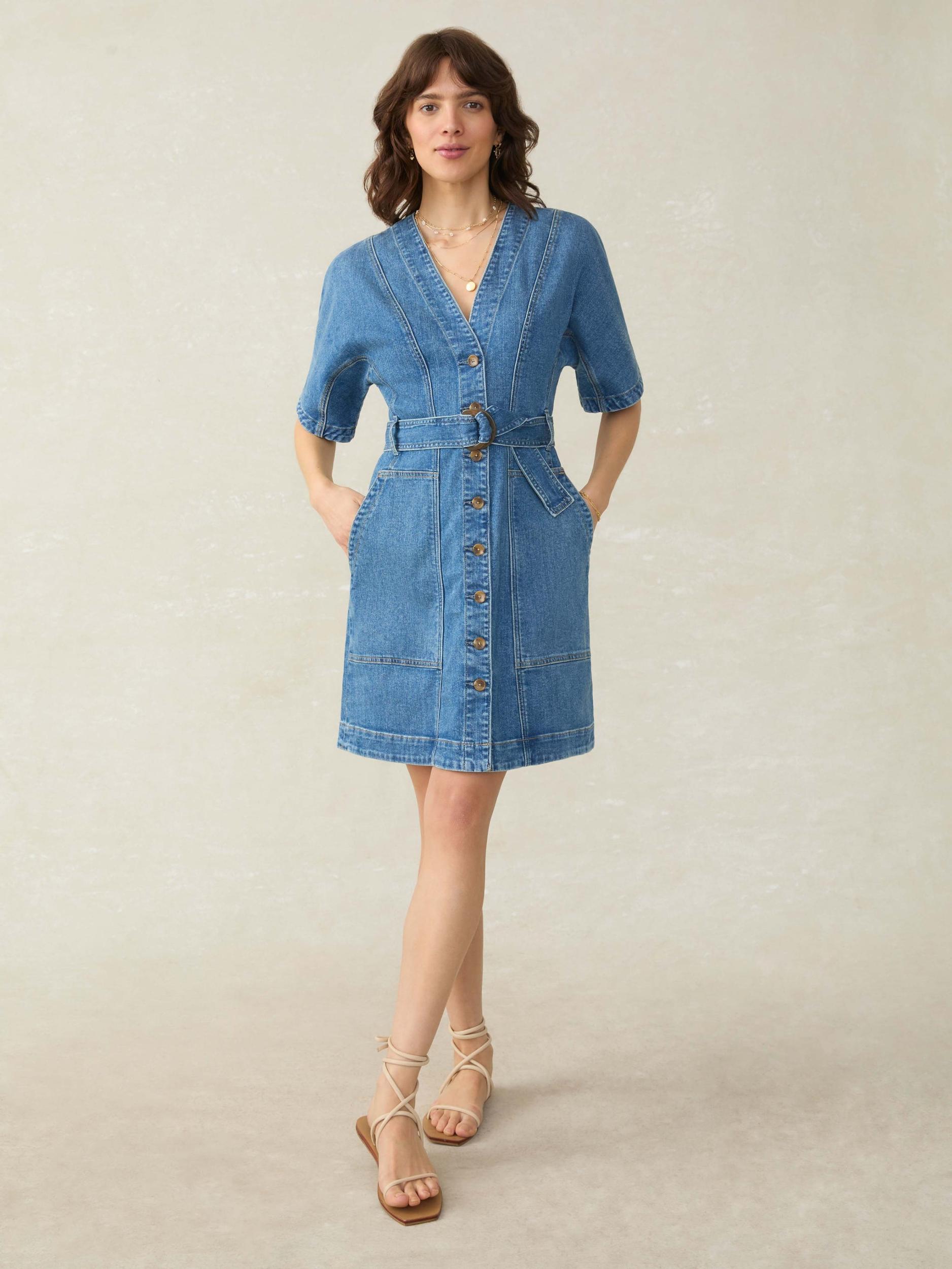 Denim Camille Mini Dress - Sedona Blue Wash Product Image
