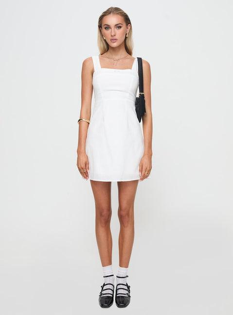 Weavery Mini Dress White Product Image