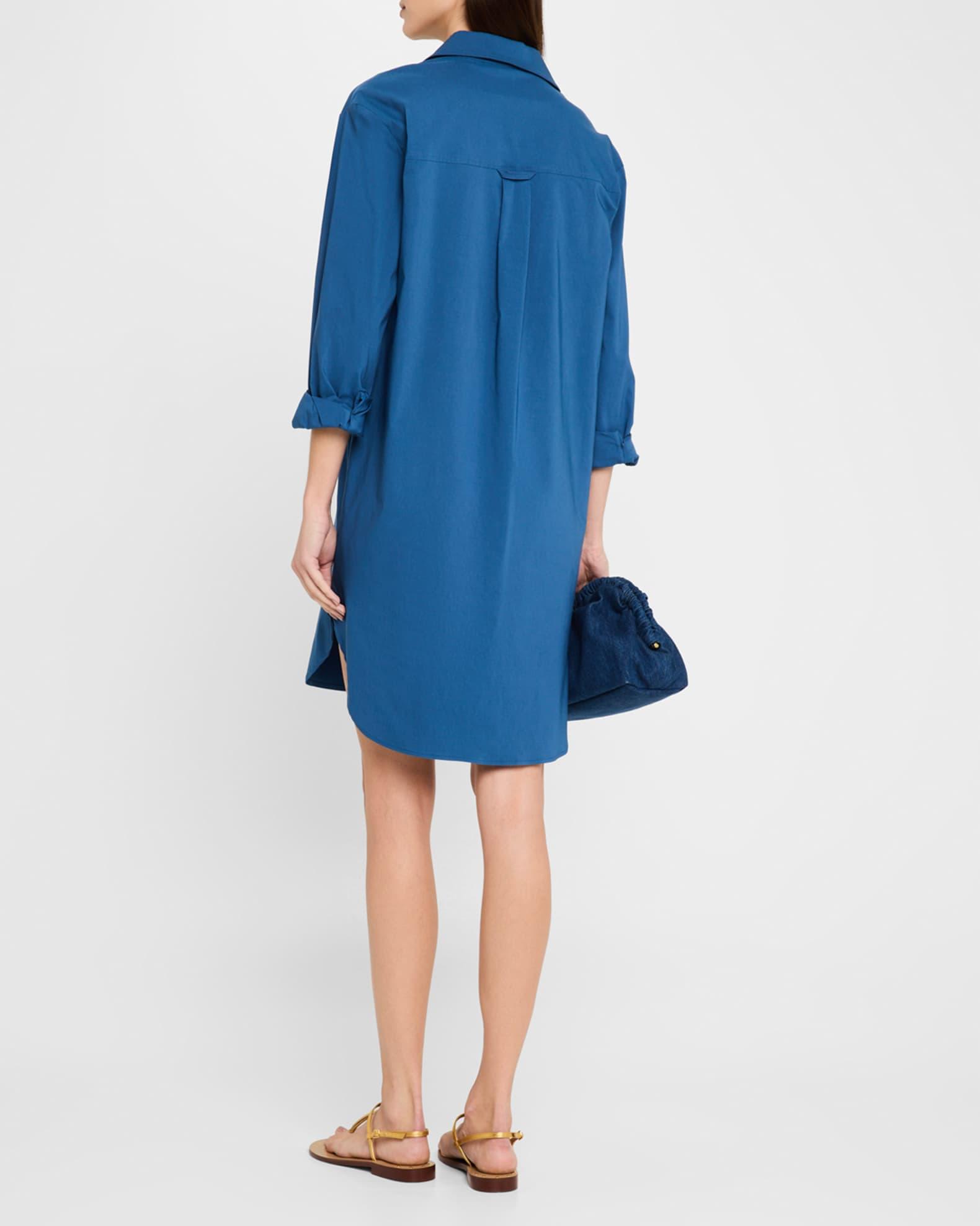 Julia Deep V-Neck Stretch Shirtdress Product Image