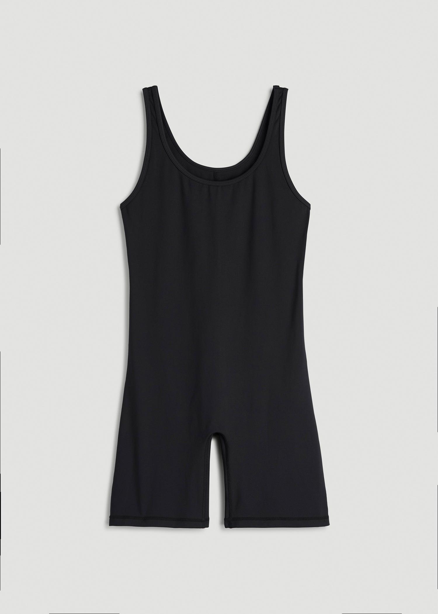 Balance Scoopneck Romper for Tall Women in Black Female Product Image