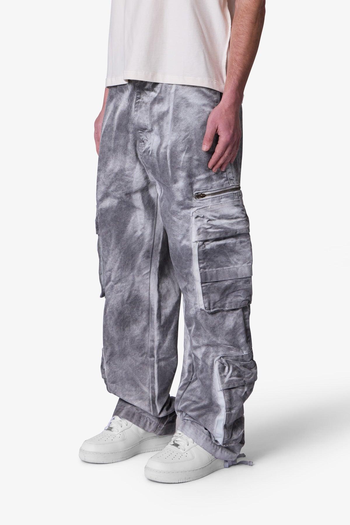 Washed Pocket Cargo Pants - Grey Product Image