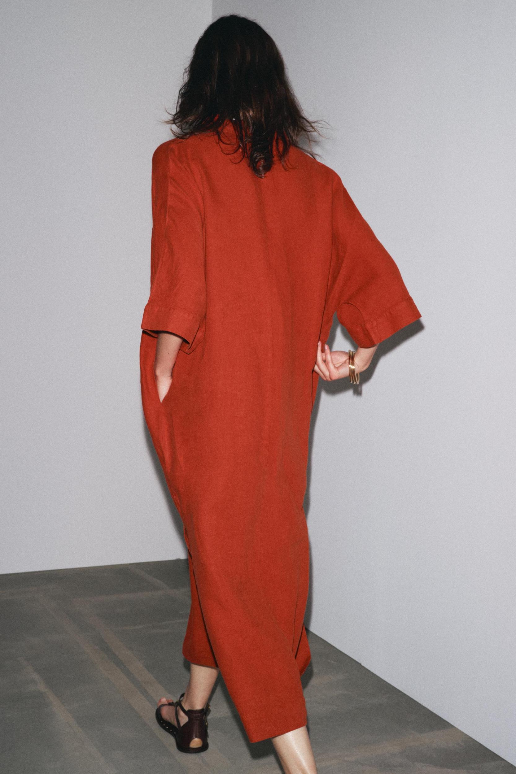 ZW COLLECTION 100% LINEN TUNIC DRESS Product Image