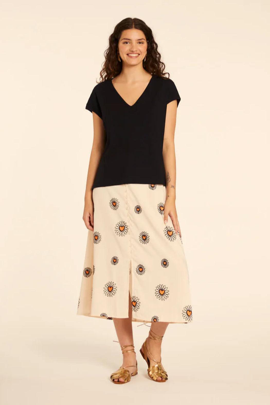 Margarita Embroidered Skirt Product Image