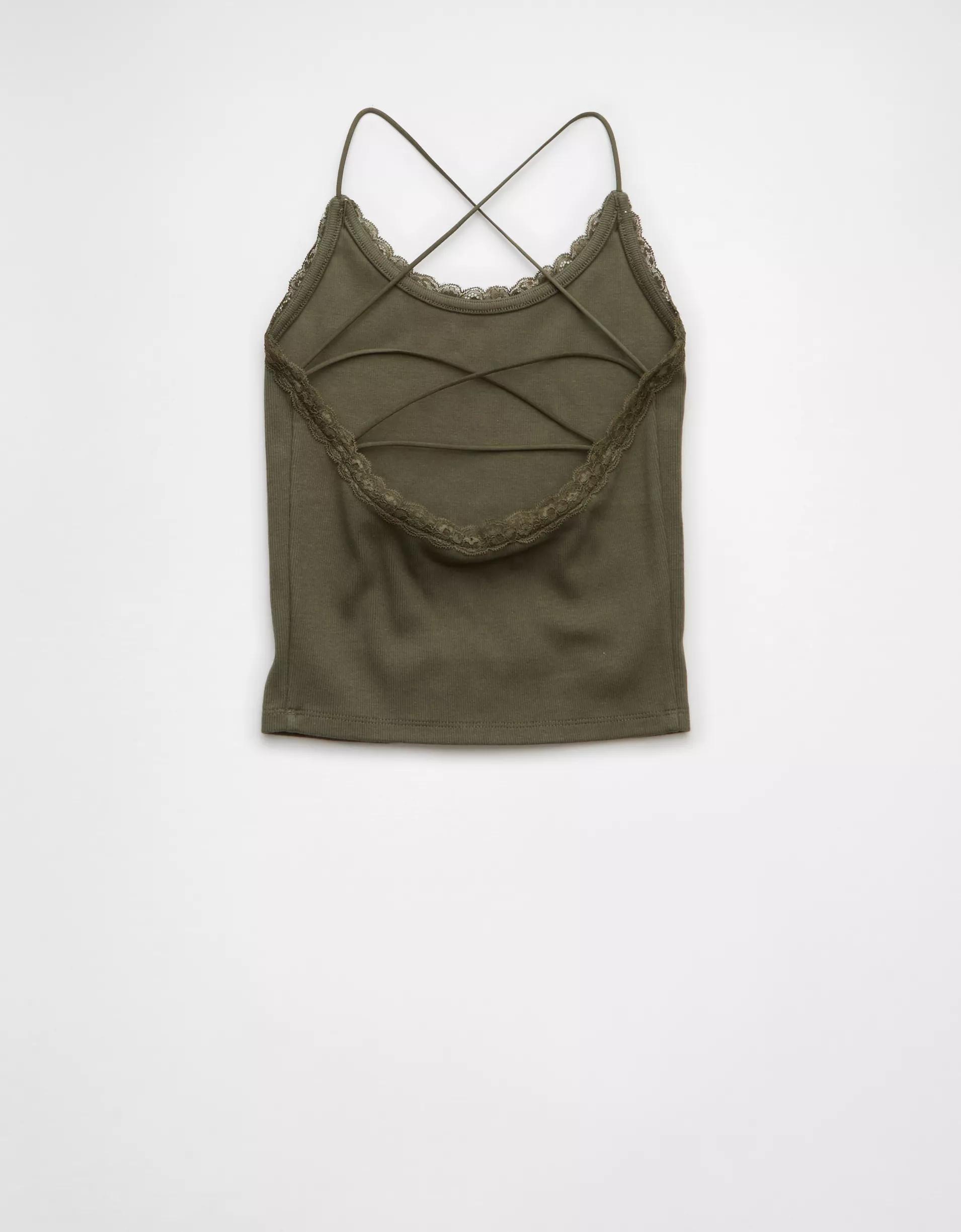 AE Strappy Go Lucky Cropped Lace Tank Top Product Image