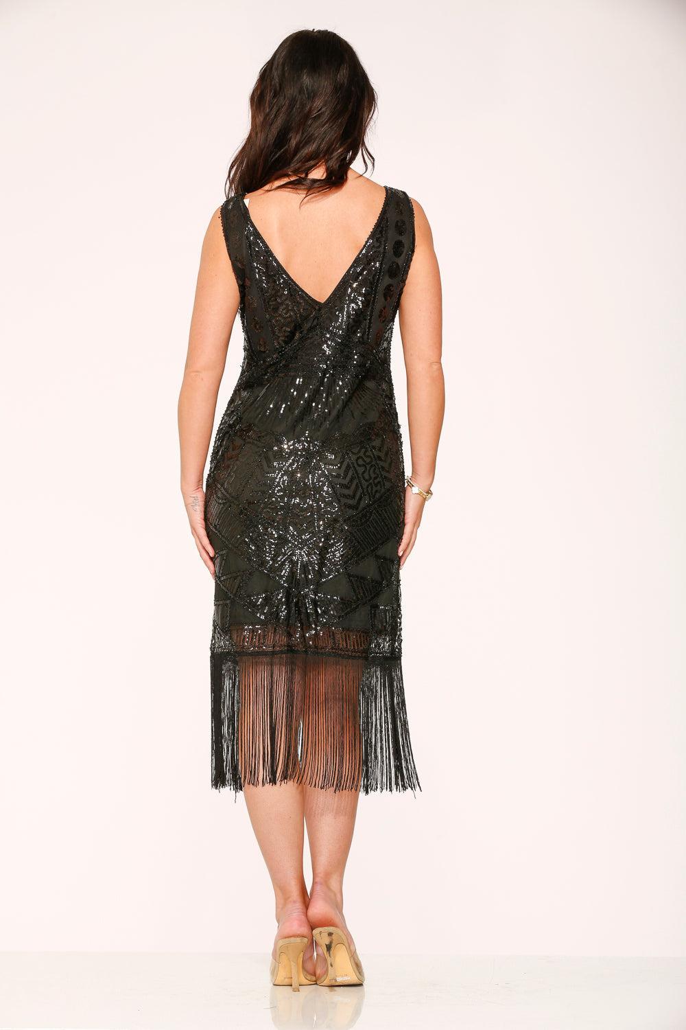 Black Flapper Dress Product Image