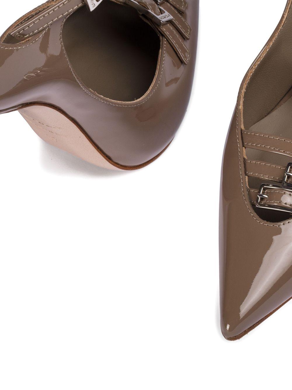 120MM buckle-strap pointed-toe pumps Product Image