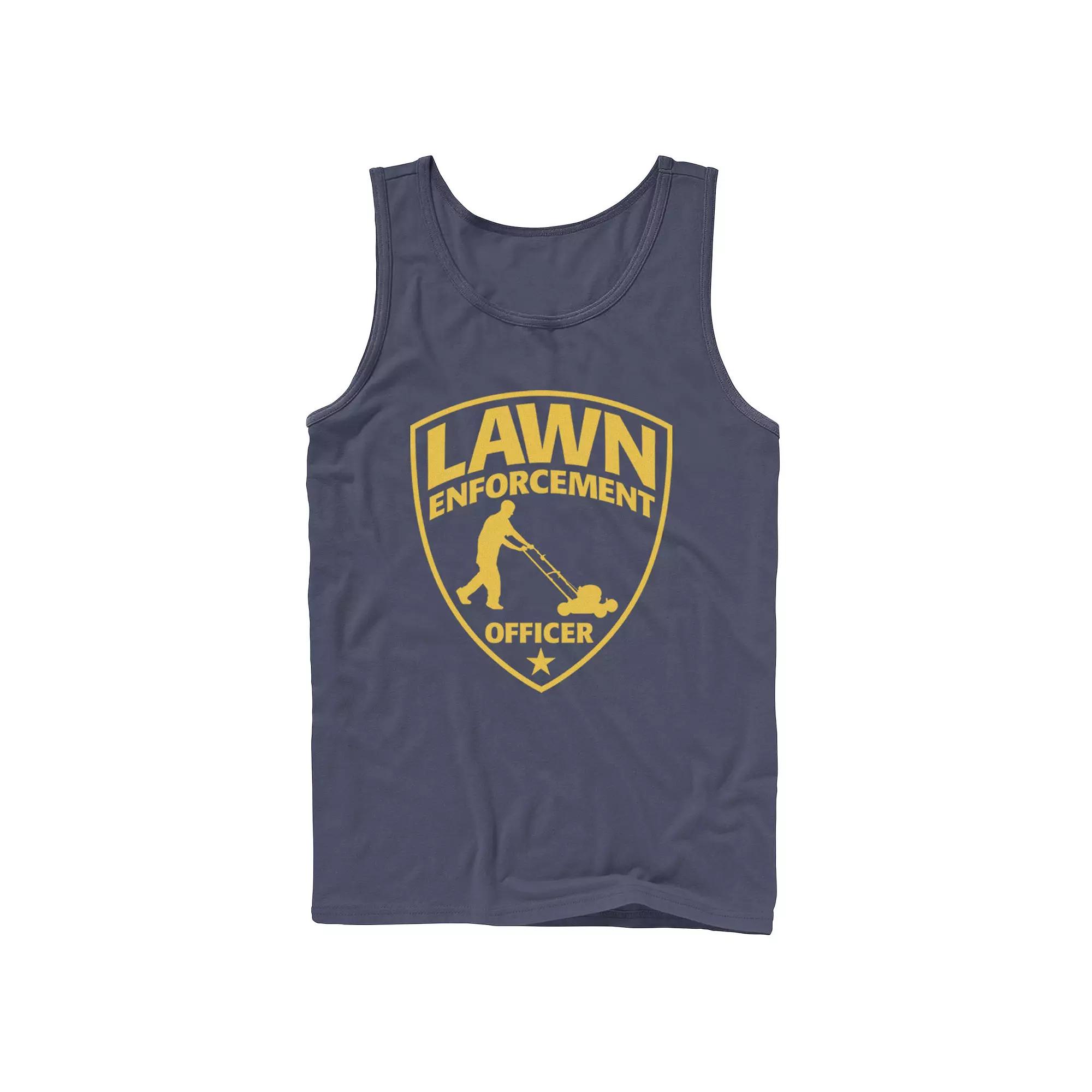 Men's Lawn Enforcement Officer Dad Father's Day Tank Top,  Product Image