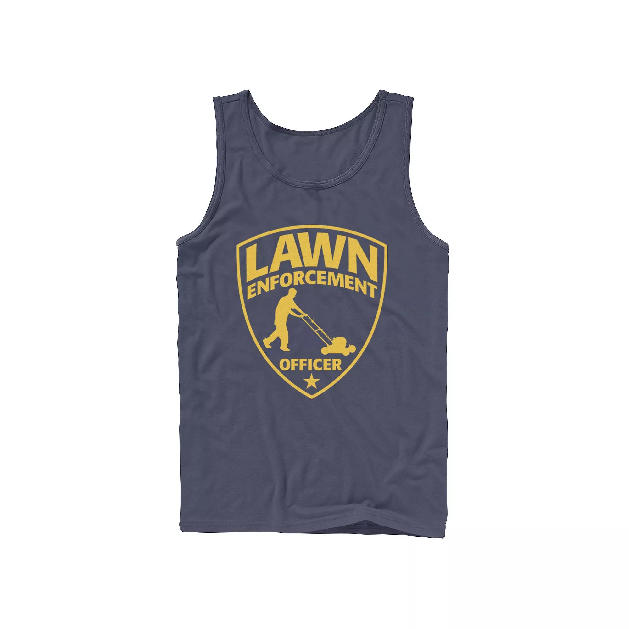 Men's Lawn Enforcement Officer Dad Father's Day Tank Top,  Product Image
