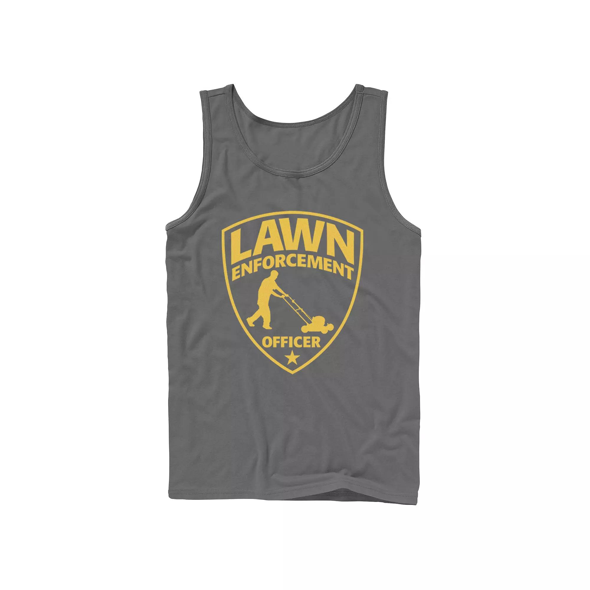 Men's Lawn Enforcement Officer Dad Father's Day Tank Top,  Product Image