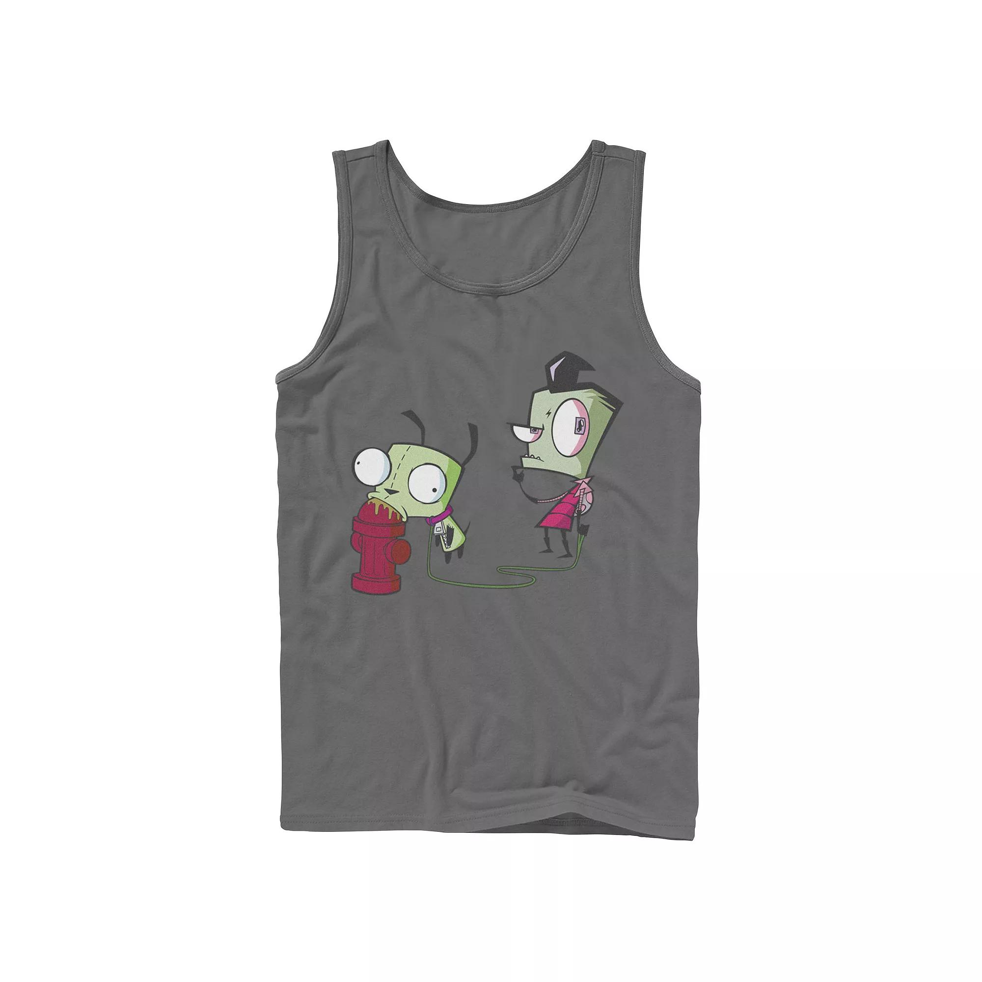 Men's Nickelodeon Invader Zim Walking Gir Fire Hydrant Portrait Graphic Graphic Tank Top,  Product Image