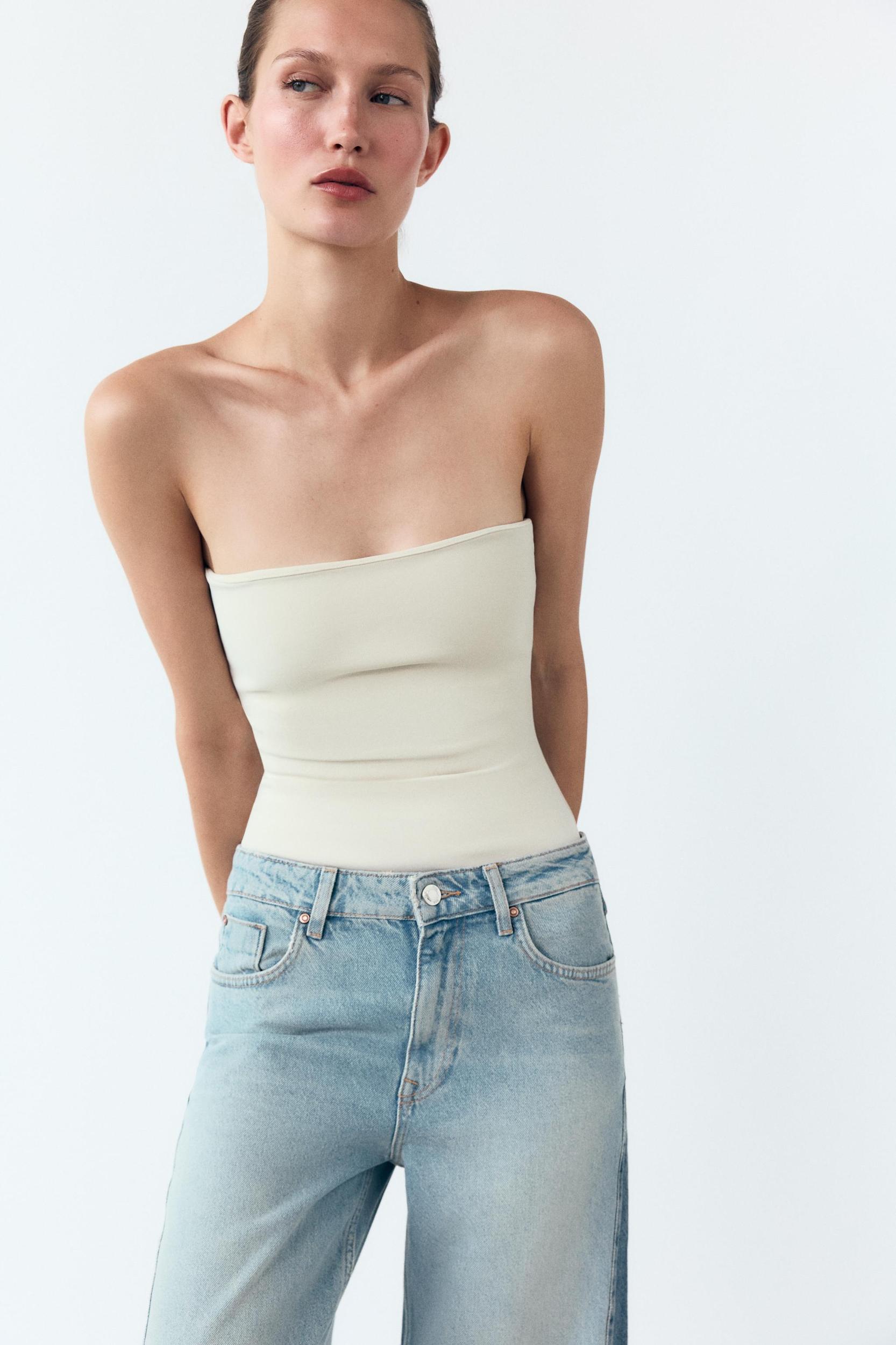 Z1975 CONTRAST MID-RISE WIDE LEG JEANS Product Image