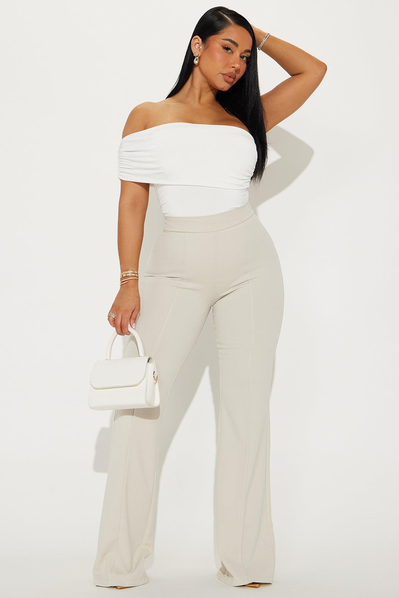 Reese Off Shoulder Ruched Bodysuit - Ivory Product Image