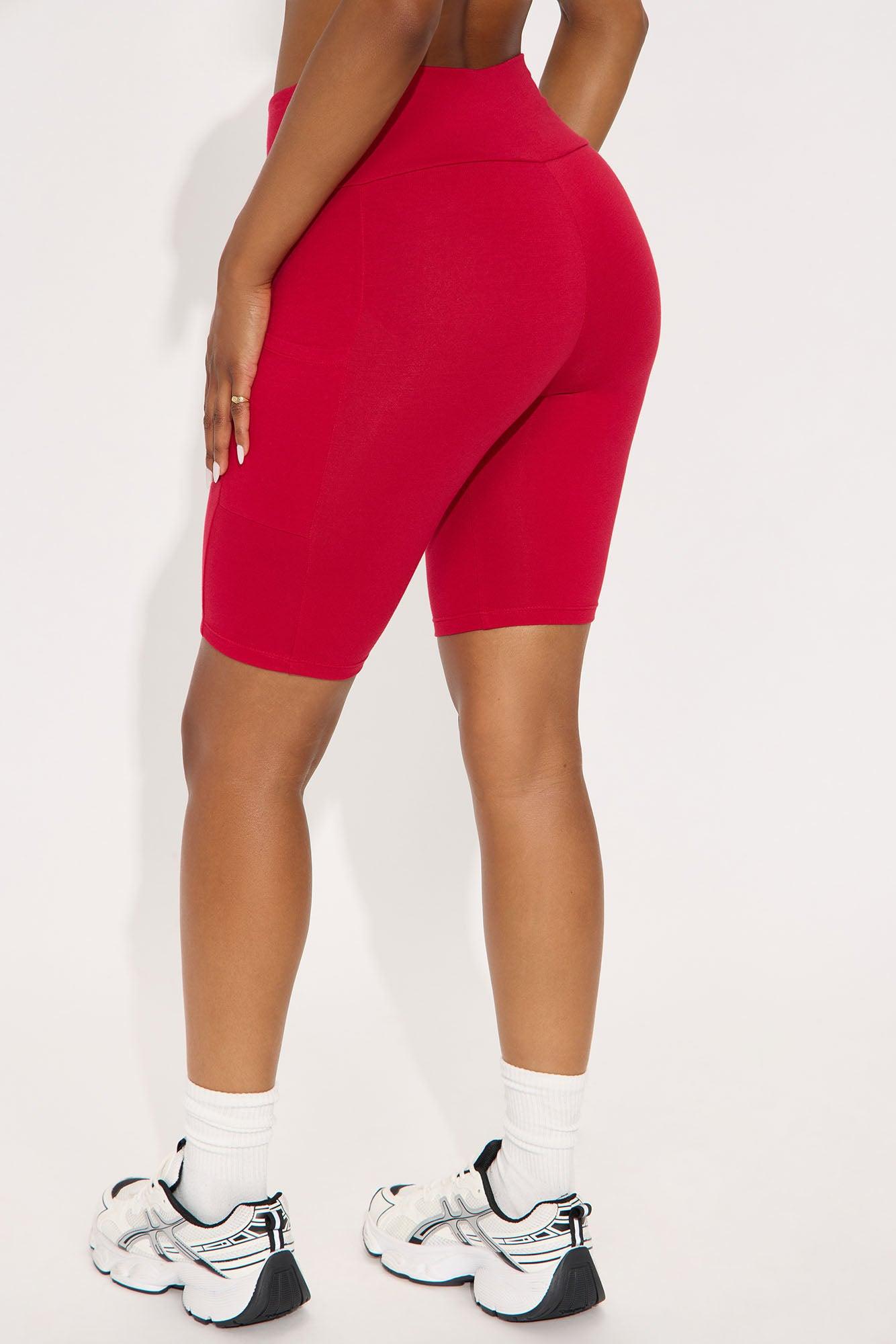 Keeping Up Biker Short - Red Female Product Image