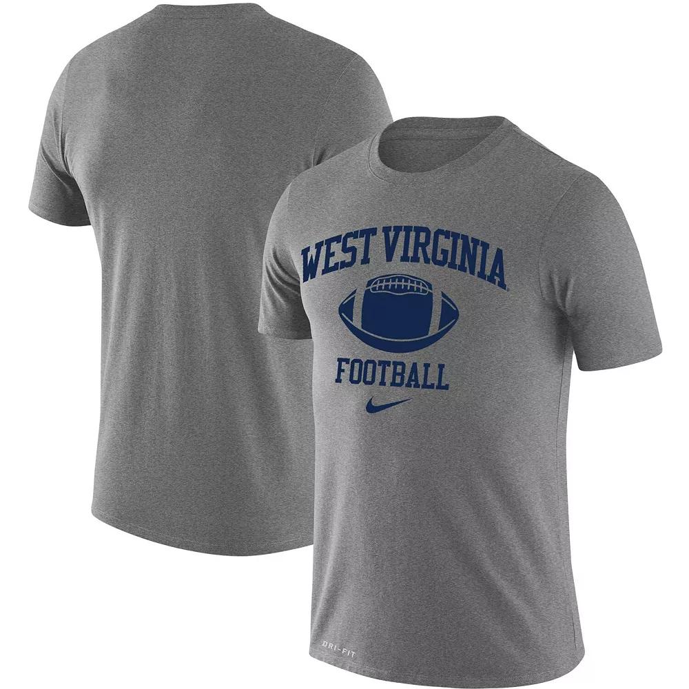 Men's Nike Heathered Gray West Virginia Mountaineers Retro Football Lockup Legend Performance T-Shirt, Size: Medium, Grey Product Image