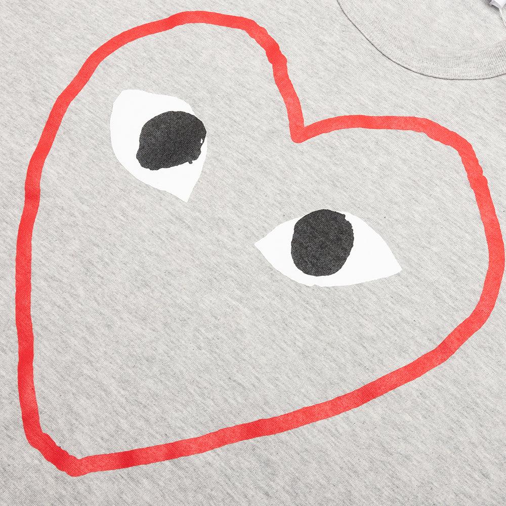 Grey Heart Logo L/S Tee - Grey Male Product Image