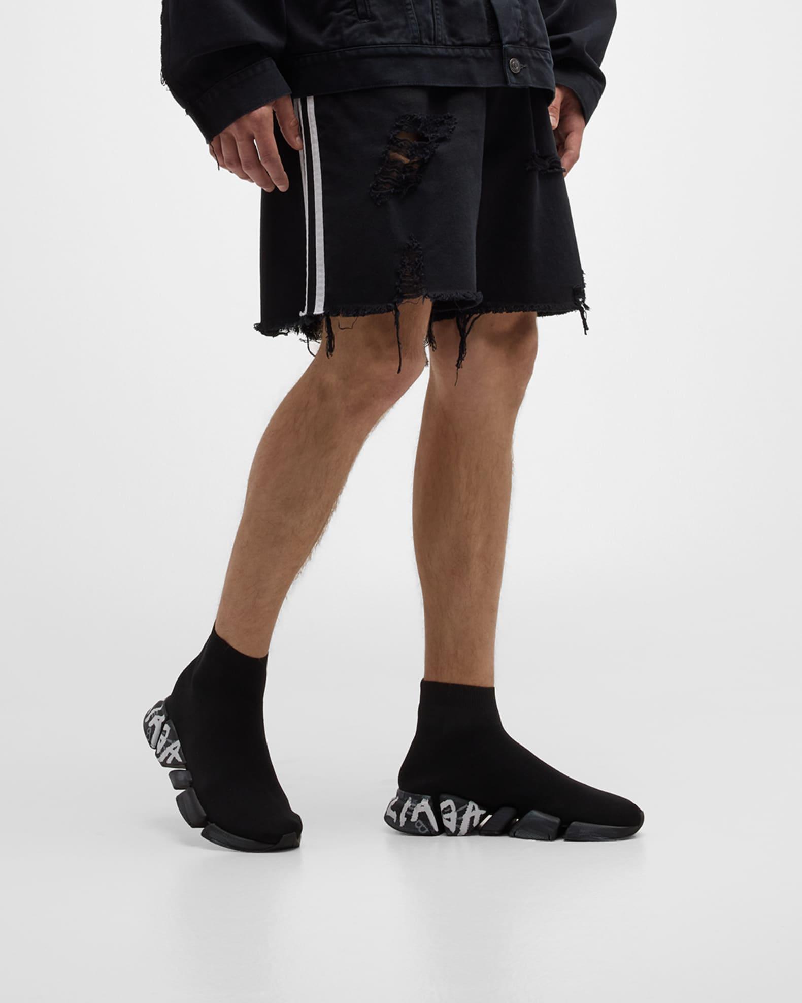 Men's Speed 2.0 Lt Graffiti Logo Knit Sneakers Product Image