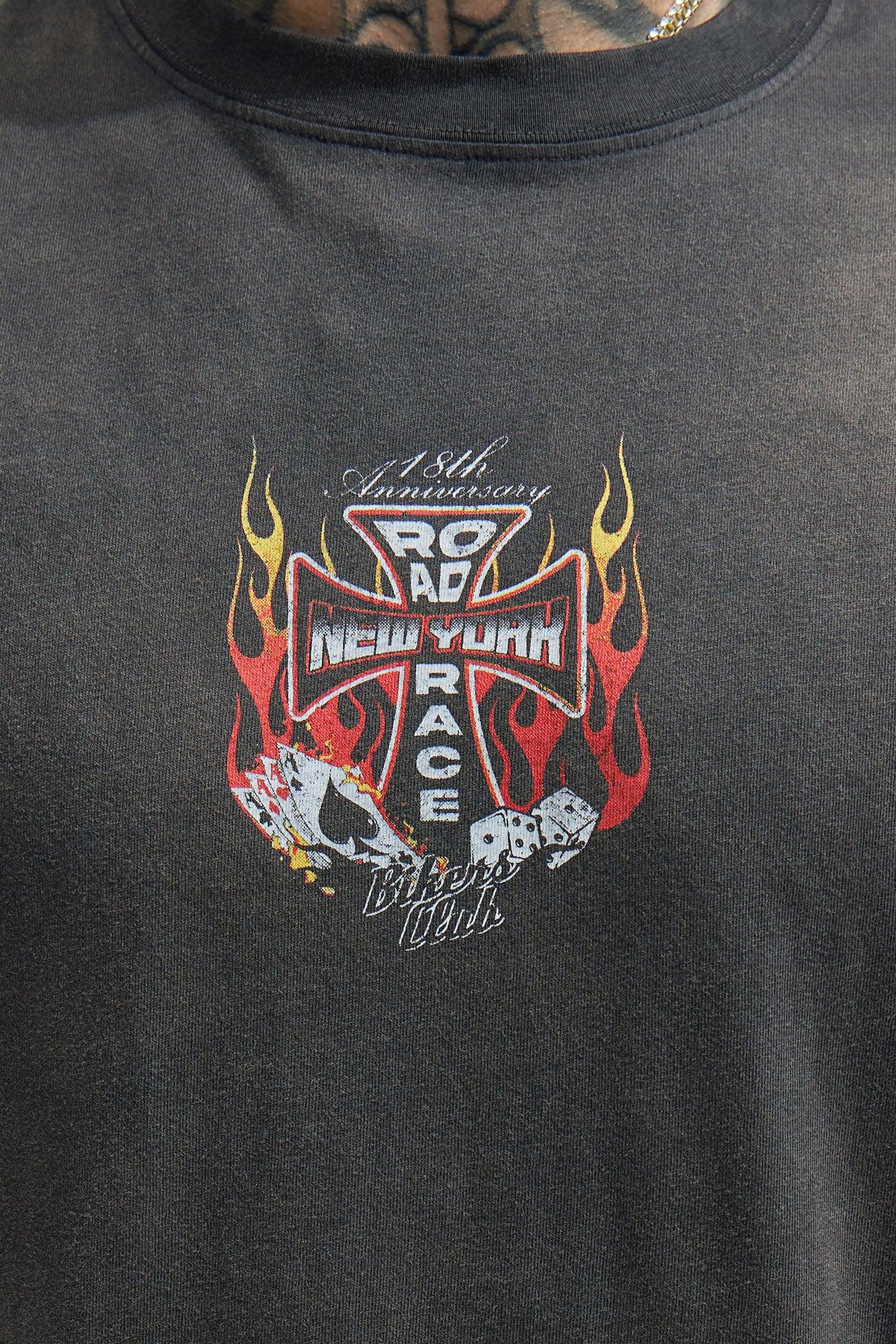 Road Race Oversized Short Sleeve Tee - Black Product Image