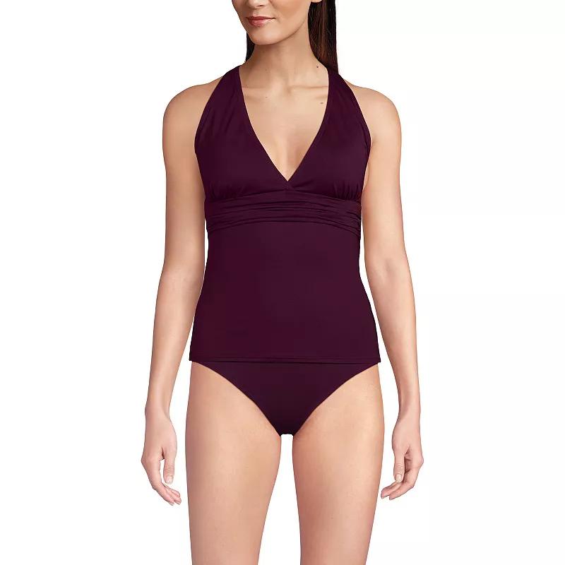 Women's Lands' End V-Neck Plunge X-Back Tankini Top,  Product Image