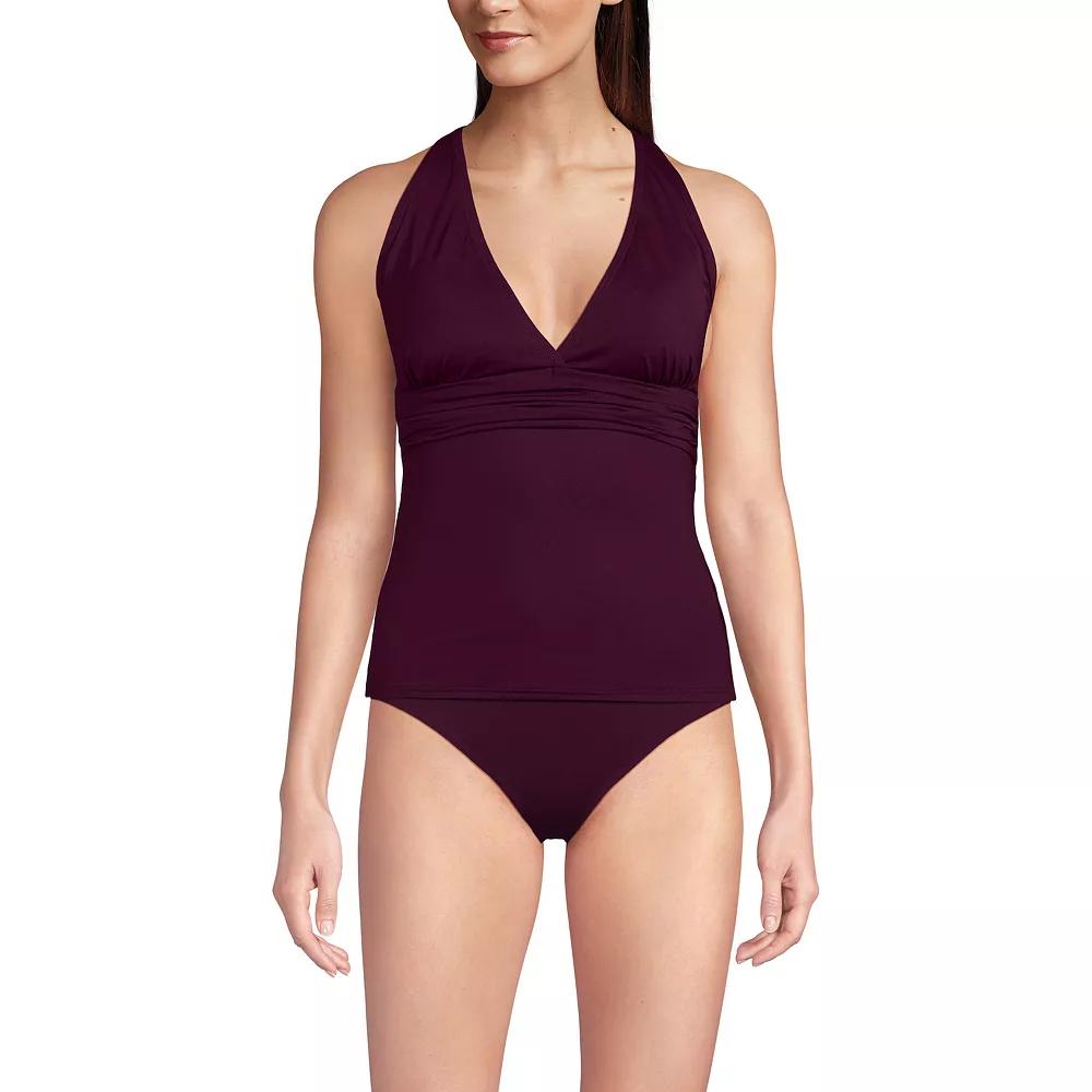 Women's Lands' End V-Neck Plunge X-Back Tankini Top,  Product Image