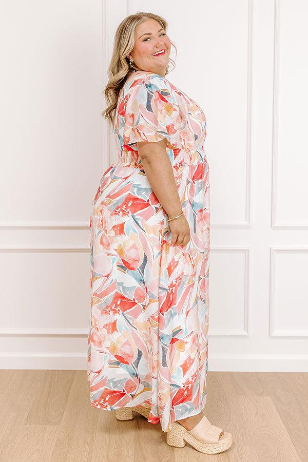 Vivid Vision Watercolor Maxi Dress Curves Product Image