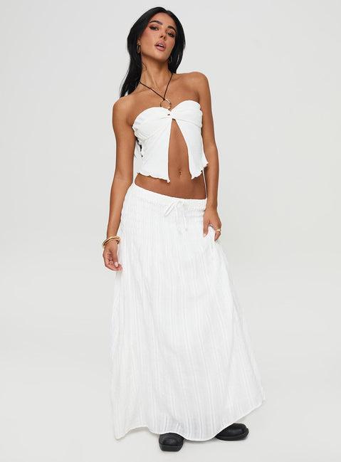 Carana Maxi Skirt White Product Image