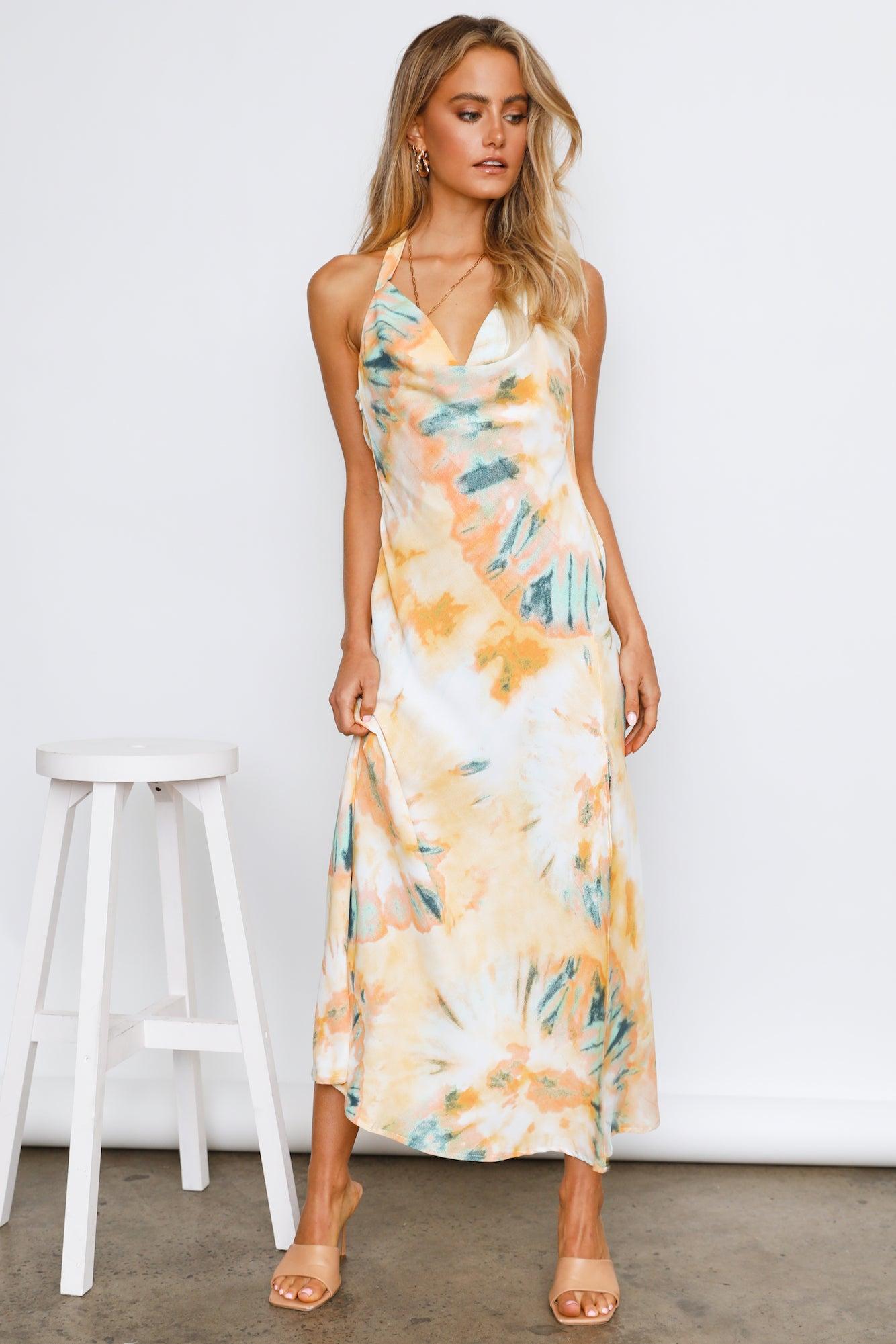 Dont Dye Midi Dress Orange Product Image