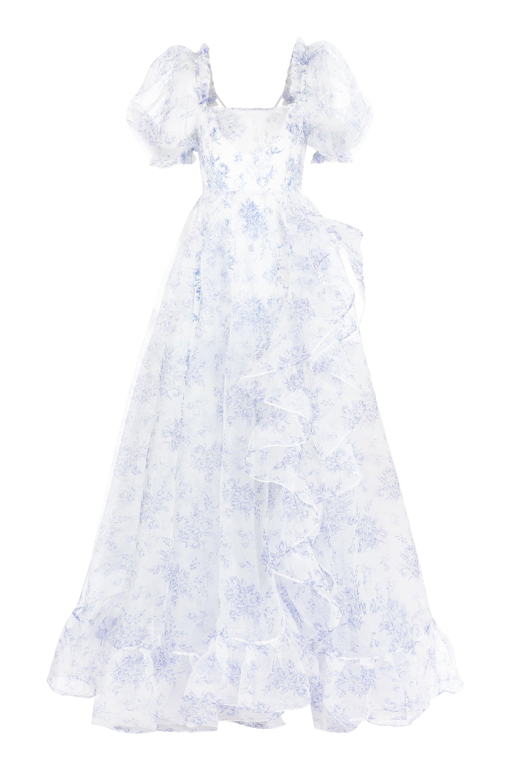 The Bed & Breakfast Sheer Delight Ruffle Gown Product Image