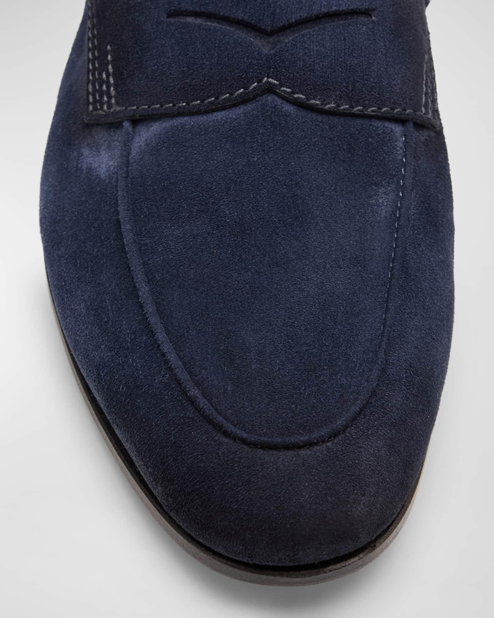 Men's Carlos Suede Penny Loafers Product Image