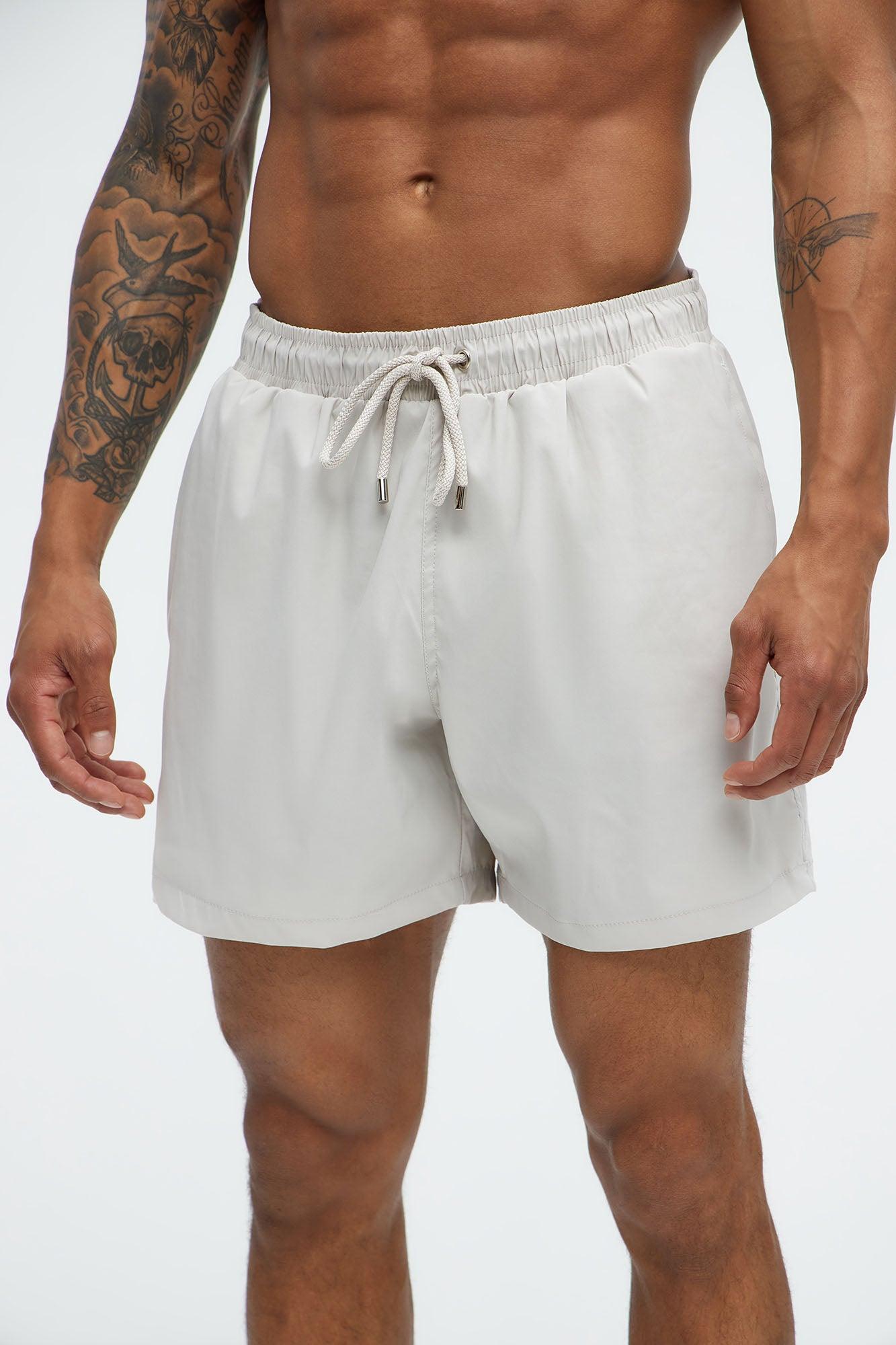 Montez Stretch Swim Trunk Mid - Stone Product Image