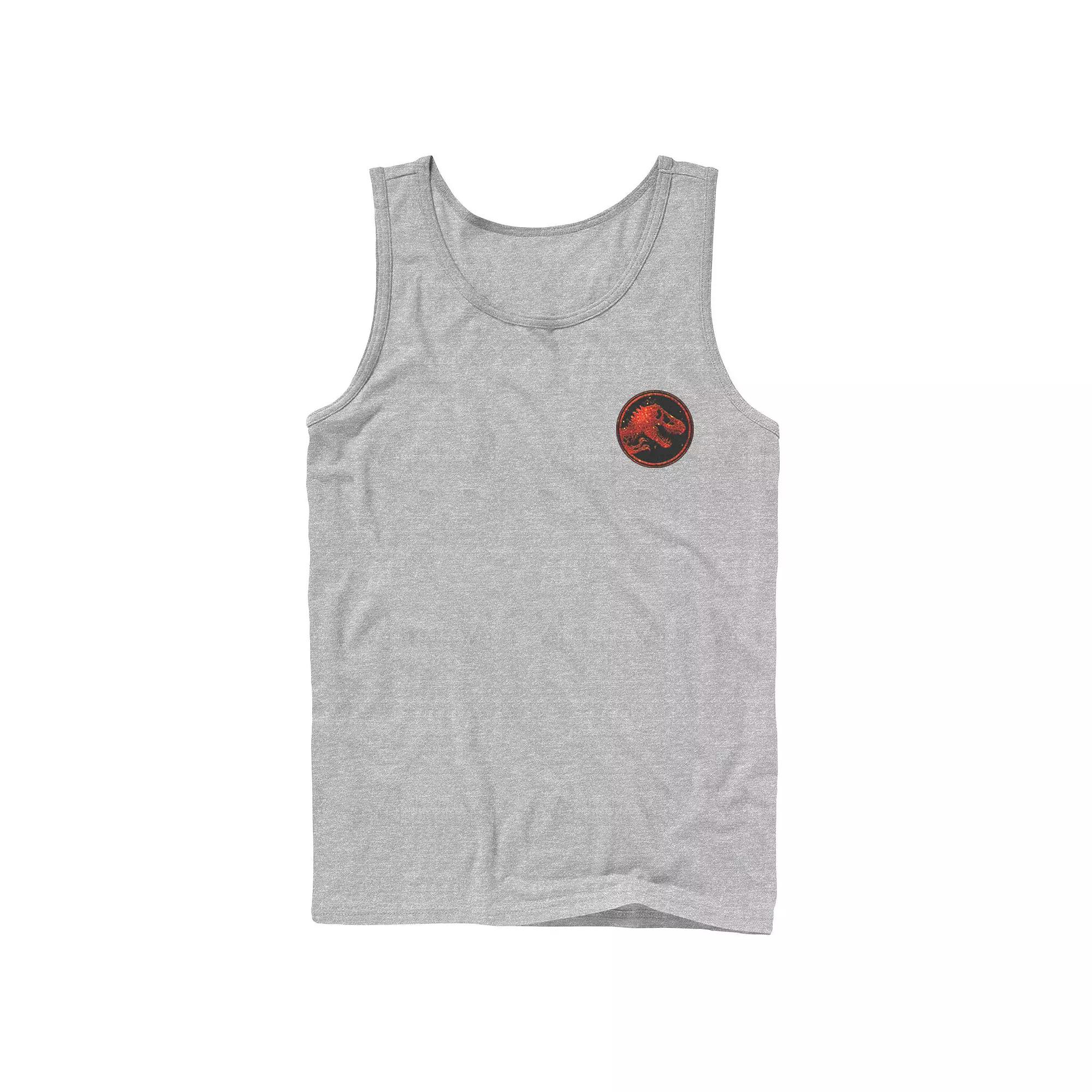 Men's Jurassic World Two T-Rex Magma Pocket Icon Tank Top,  Product Image