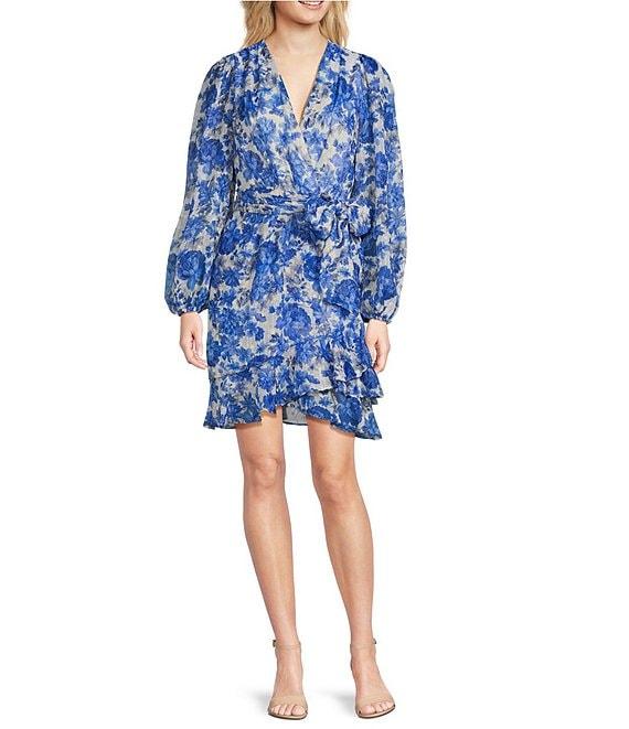 Alex Marie Petite Size Laurel Long Sleeve Above Knee A-Line Dress Product Image
