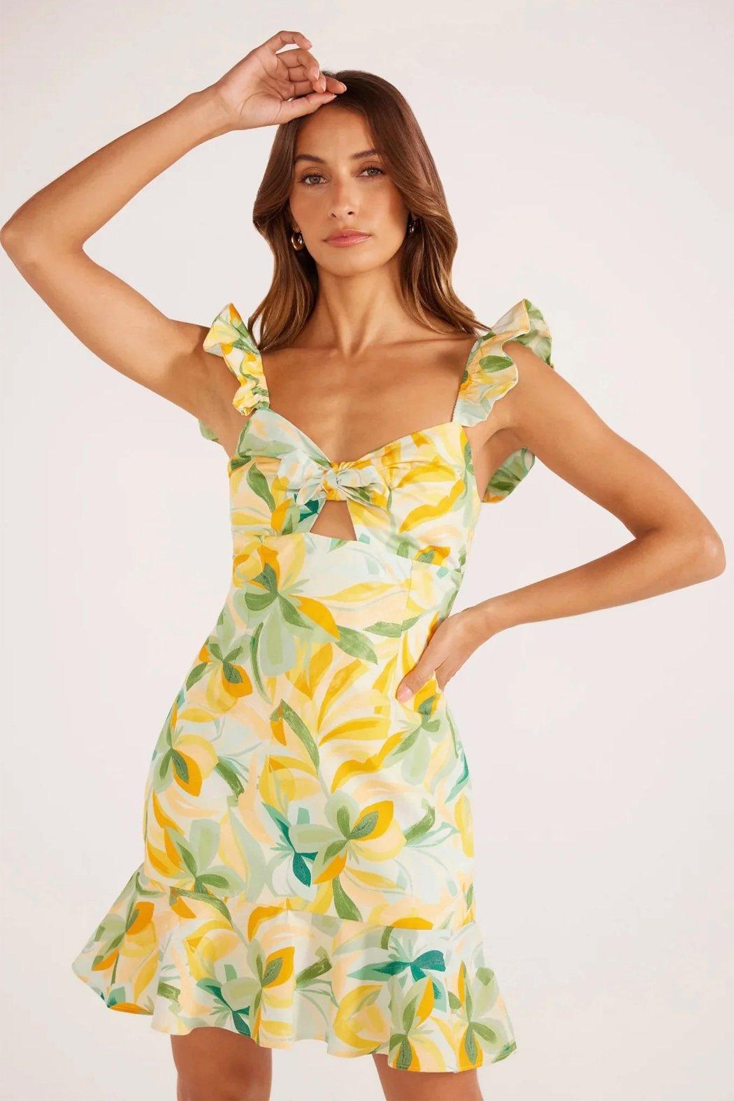 Solstice Front Tie Mini Dress Product Image