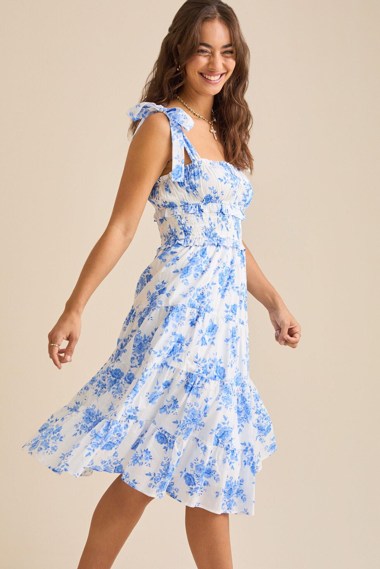 Oliana Floral Midi  Dress Product Image