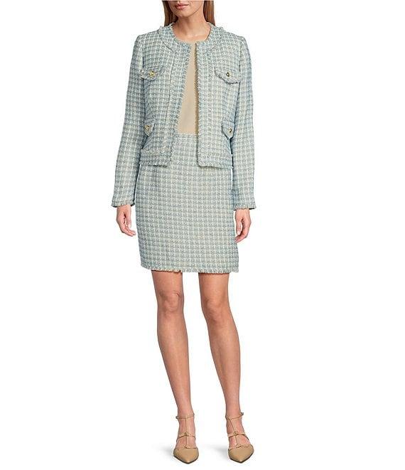 Preston & York Joan Tweed Pencil Lined Skirt Product Image