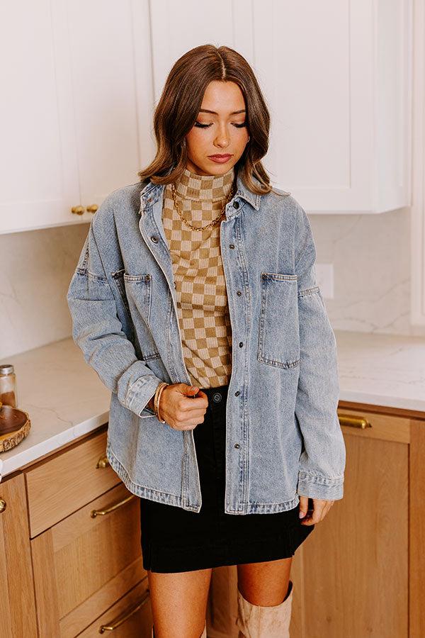 Stylish Staple Denim Jacket Product Image