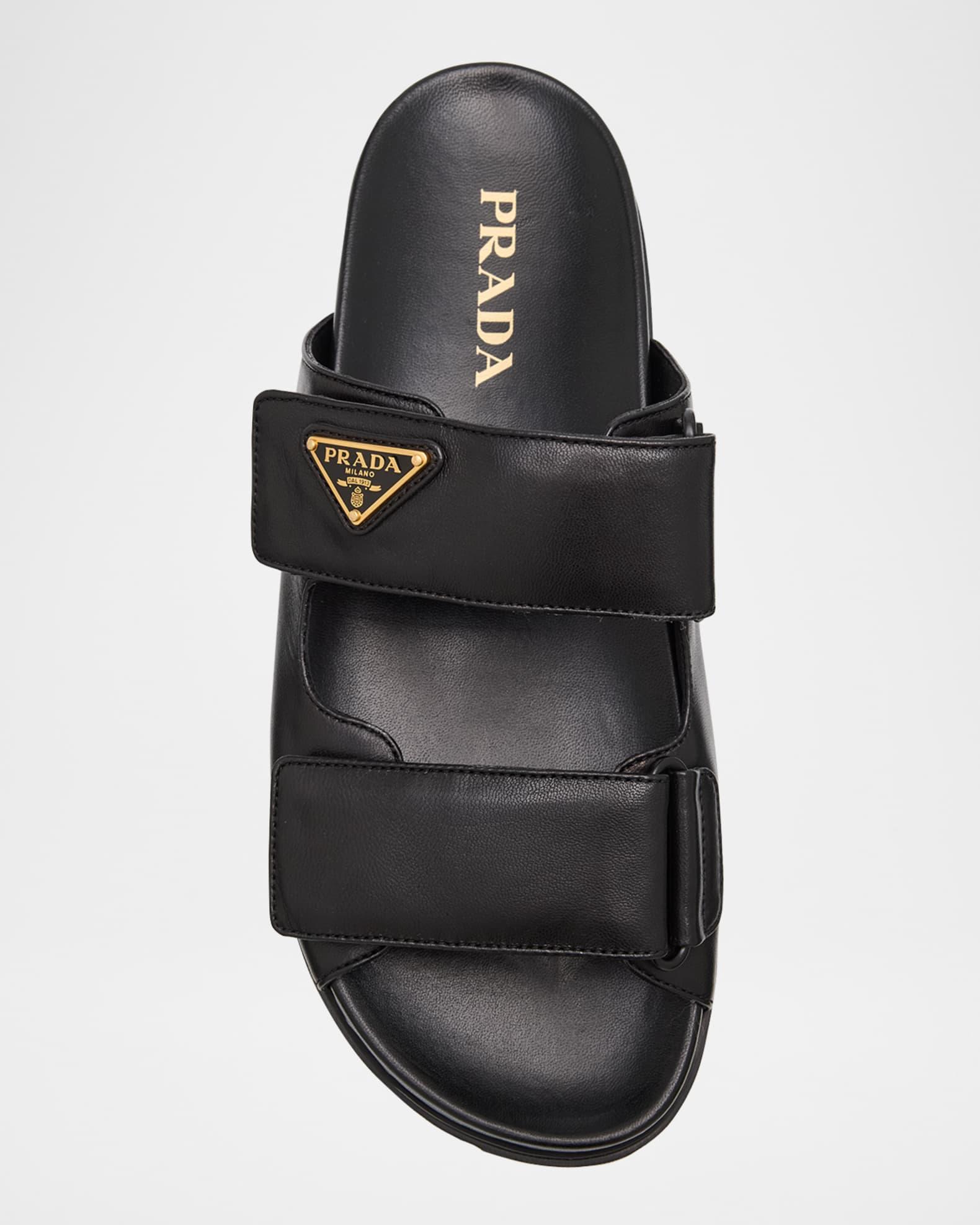 Leather Double-Grip Slide Sandals Product Image