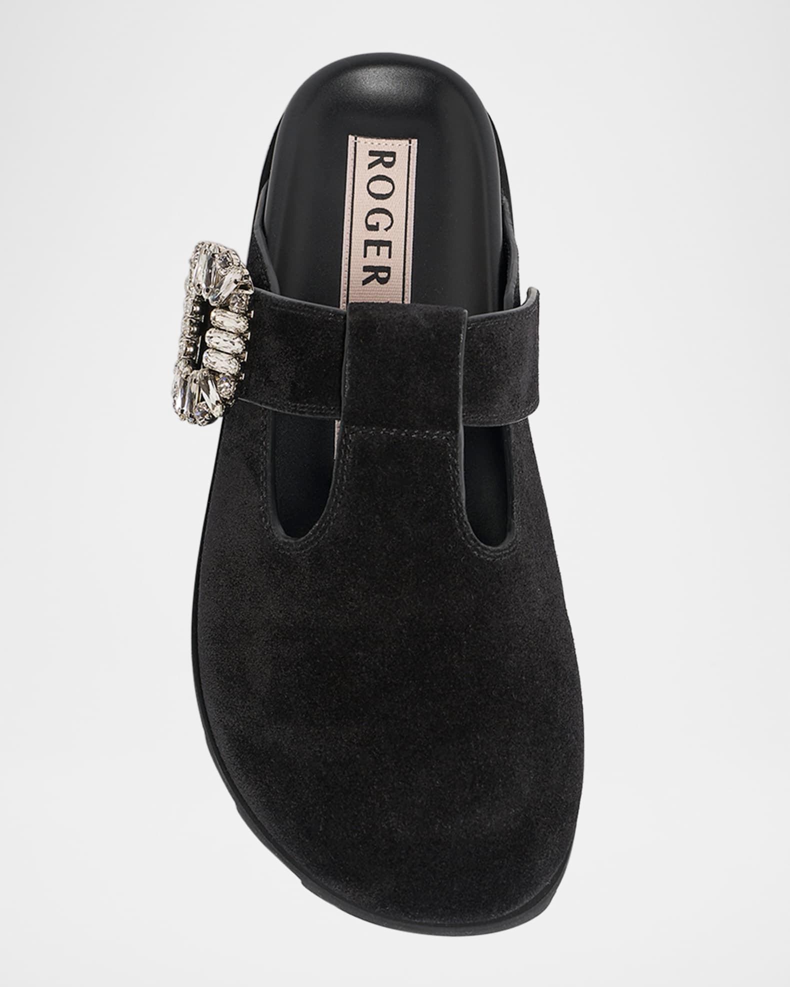 Slidy Viv Suede T-Strap Mules Product Image