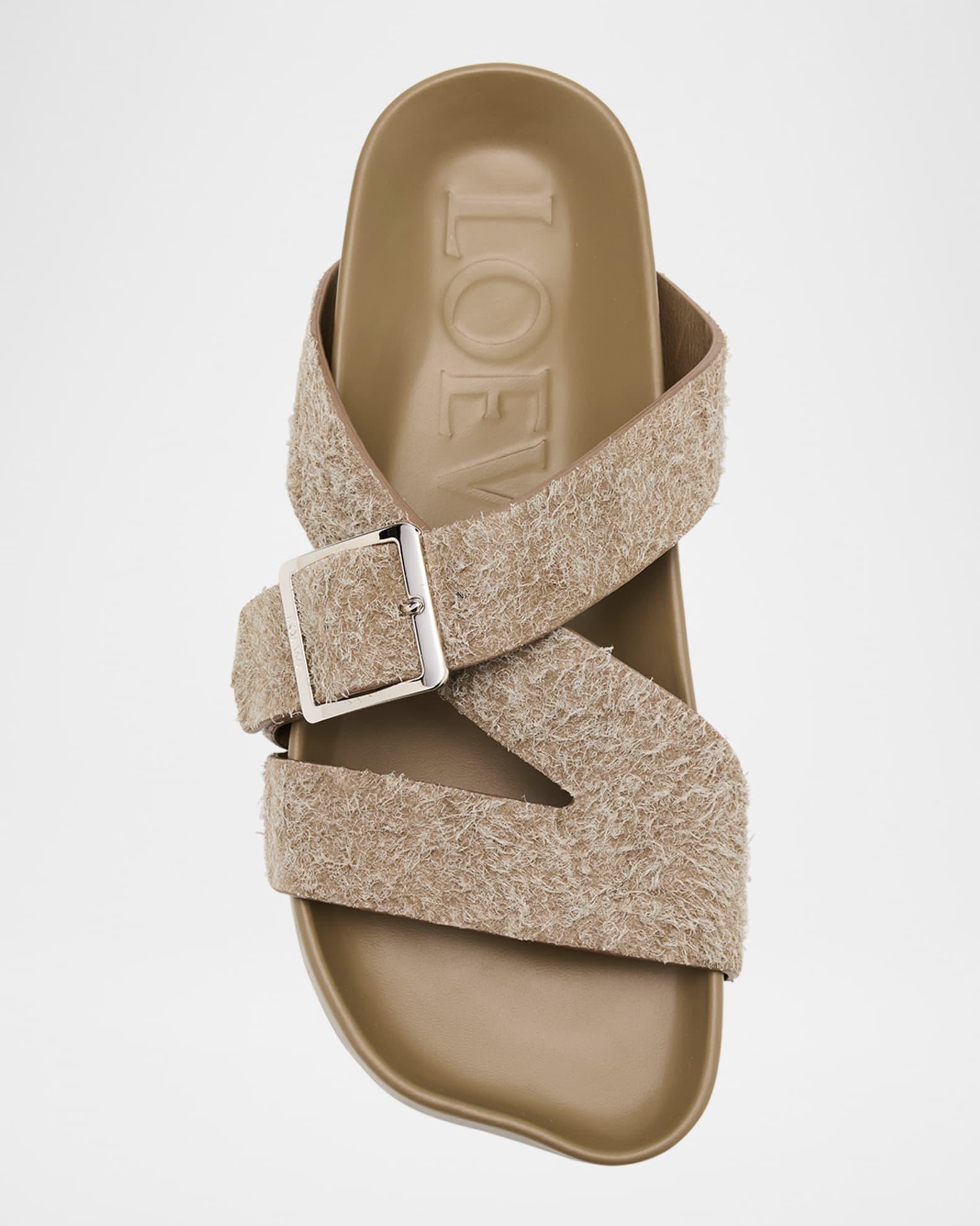 Men's Ease Brushed Suede Buckle Slide Sandals Product Image