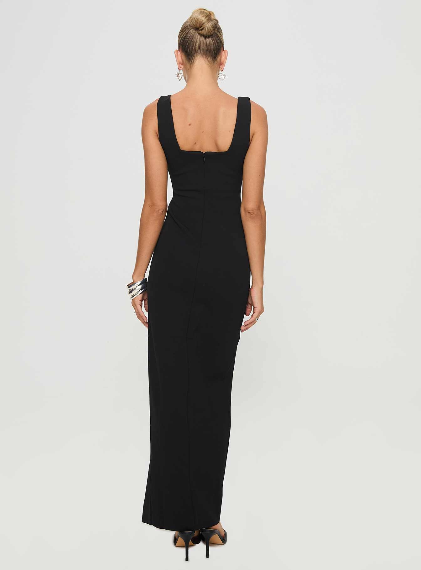 Bombshell Maxi Dress Black Product Image