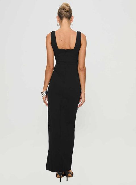 Bombshell Maxi Dress Black Product Image