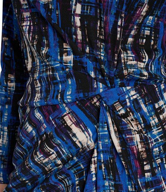 DKNY by Donna Karan Jersey Long Sleeve Front Knot Sheath Dress Product Image